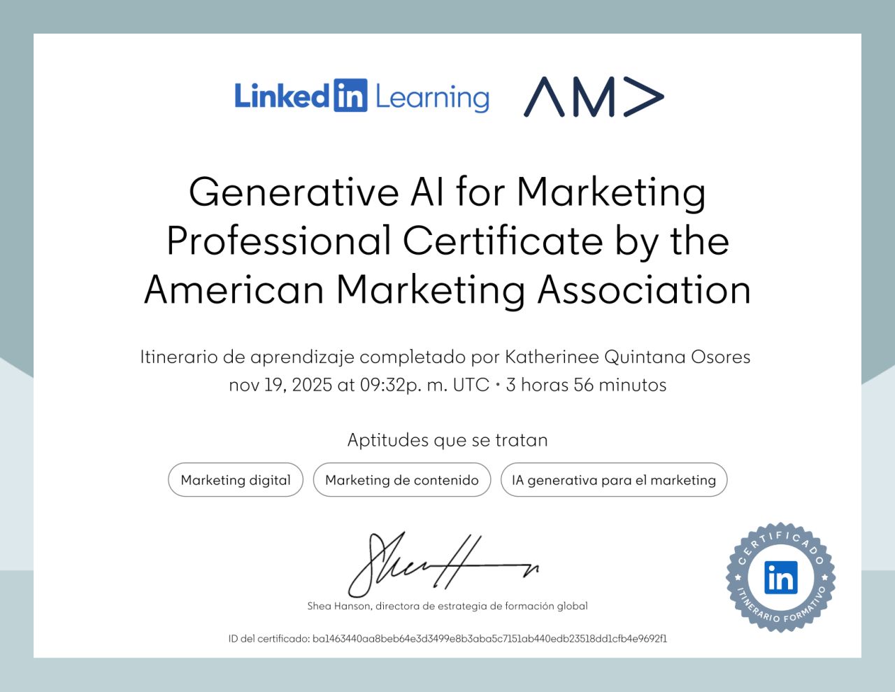Certificado AM